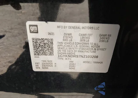 2022 Cadillac Xt5 Awd Premium Luxury from USA, damaged, VIN 1GYKNDRS7NZ103208